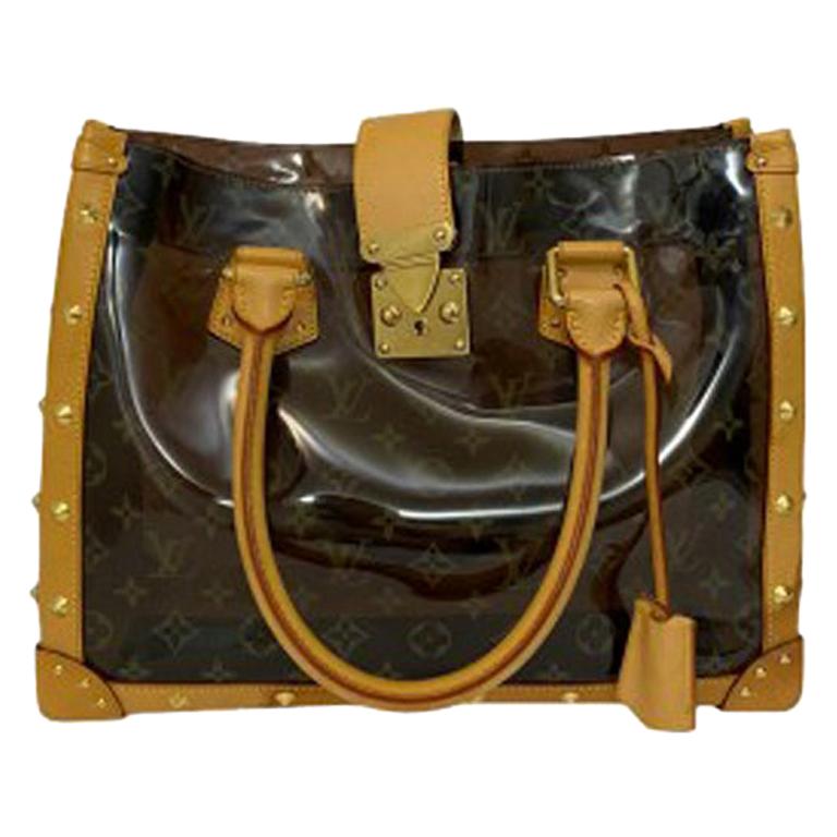 Louis Vuitton Vinyl Neo Cabas Le Shoulder Bag in Brown Vinyl with Cowhide