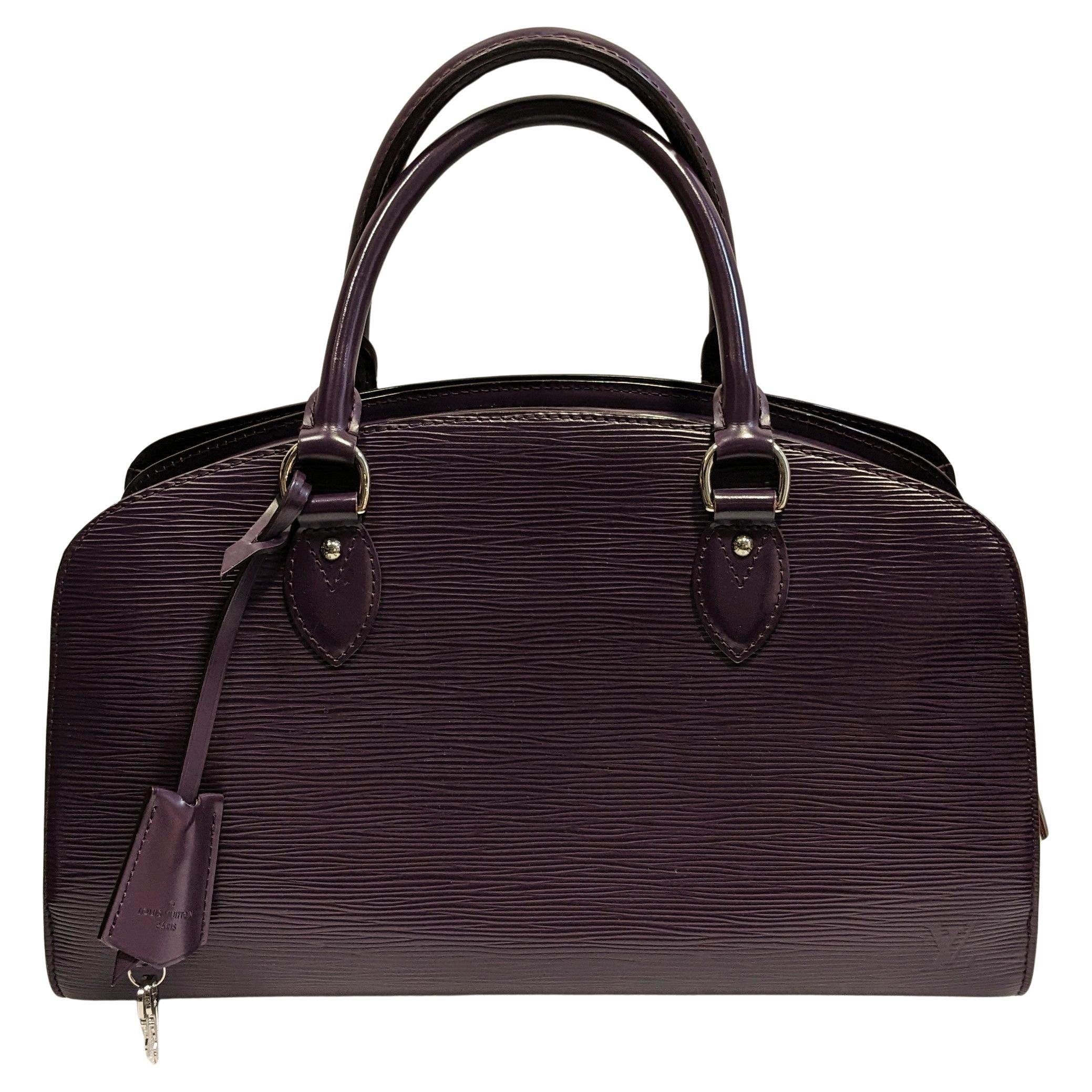 Louis Vuitton Violet Epi Patent Jasmine Bag For Sale