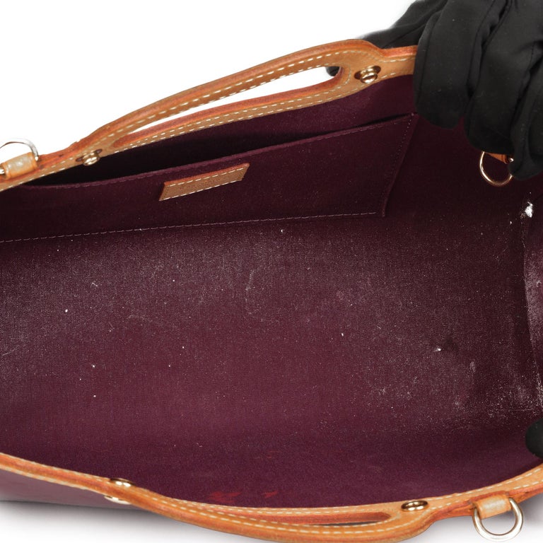Louis Vuitton Violet Vernis Leather & Vachetta Leather Roxbury Drive For Sale 6