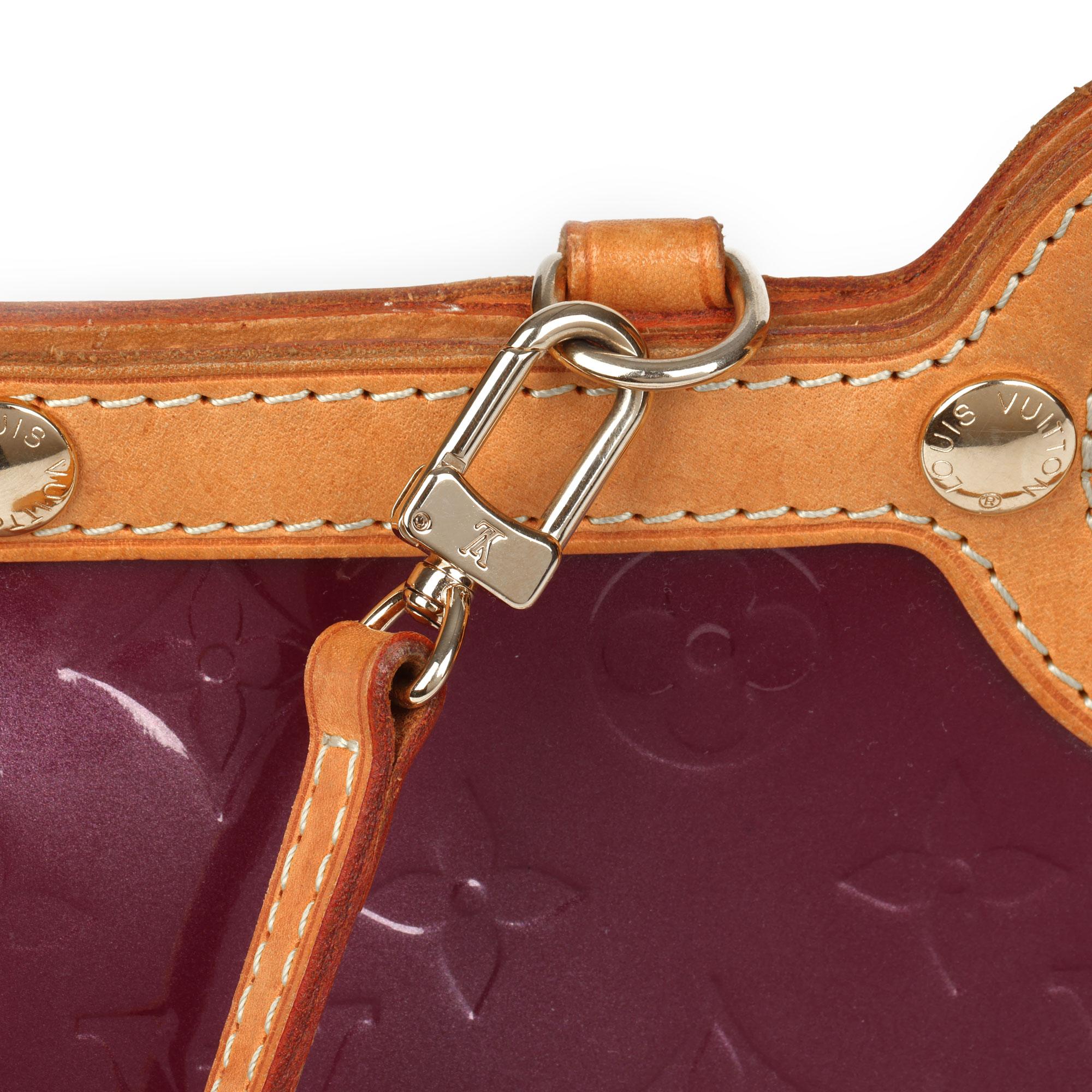 Women's Louis Vuitton Violet Vernis Leather & Vachetta Leather Roxbury Drive