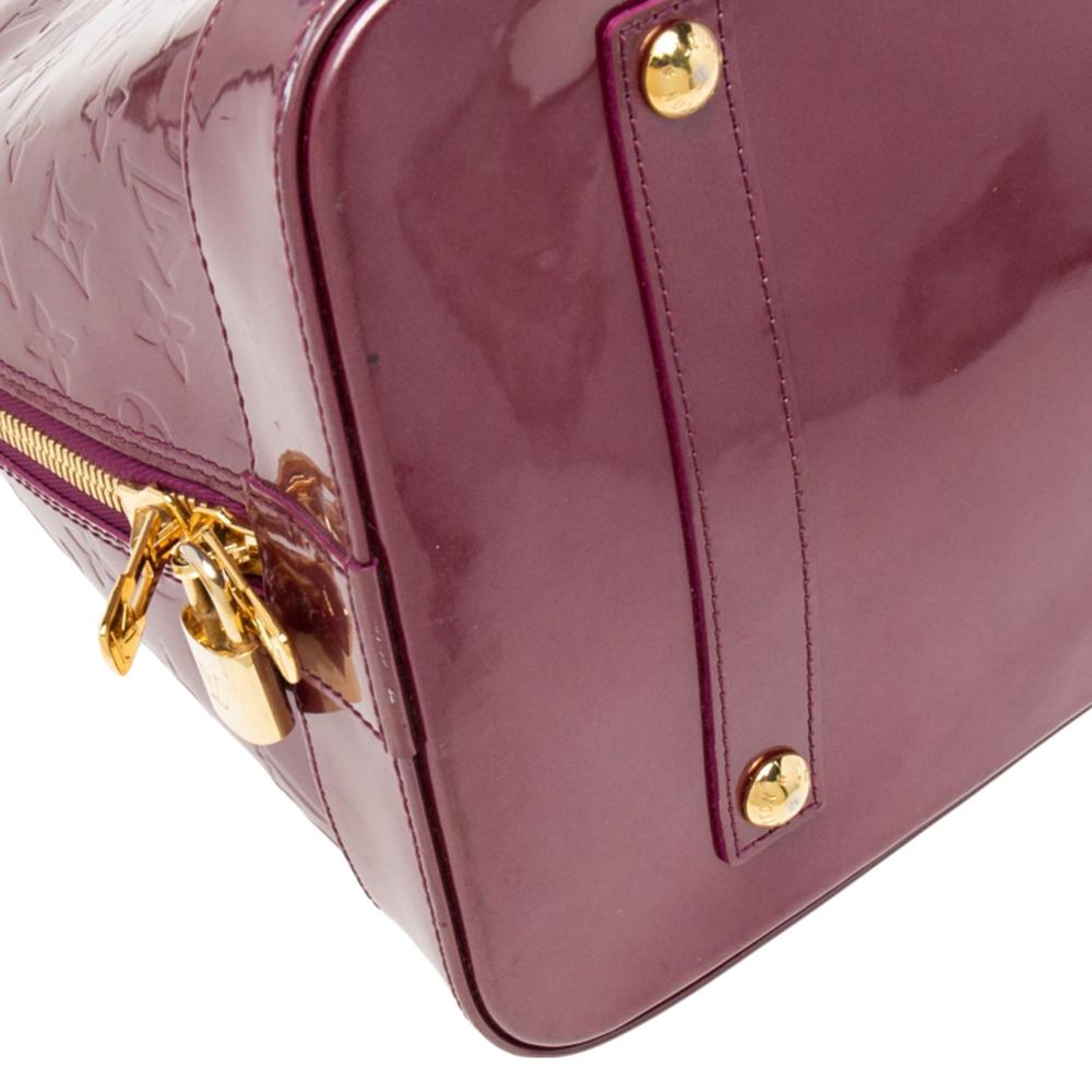 Louis Vuitton Violette Monogram Vernis Alma Voyager Bag 1