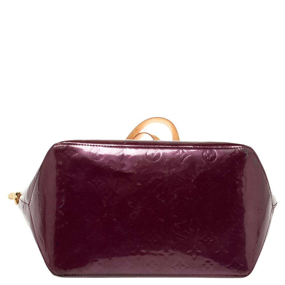 Black Louis Vuitton Violette Monogram Vernis Bellevue GM Bag