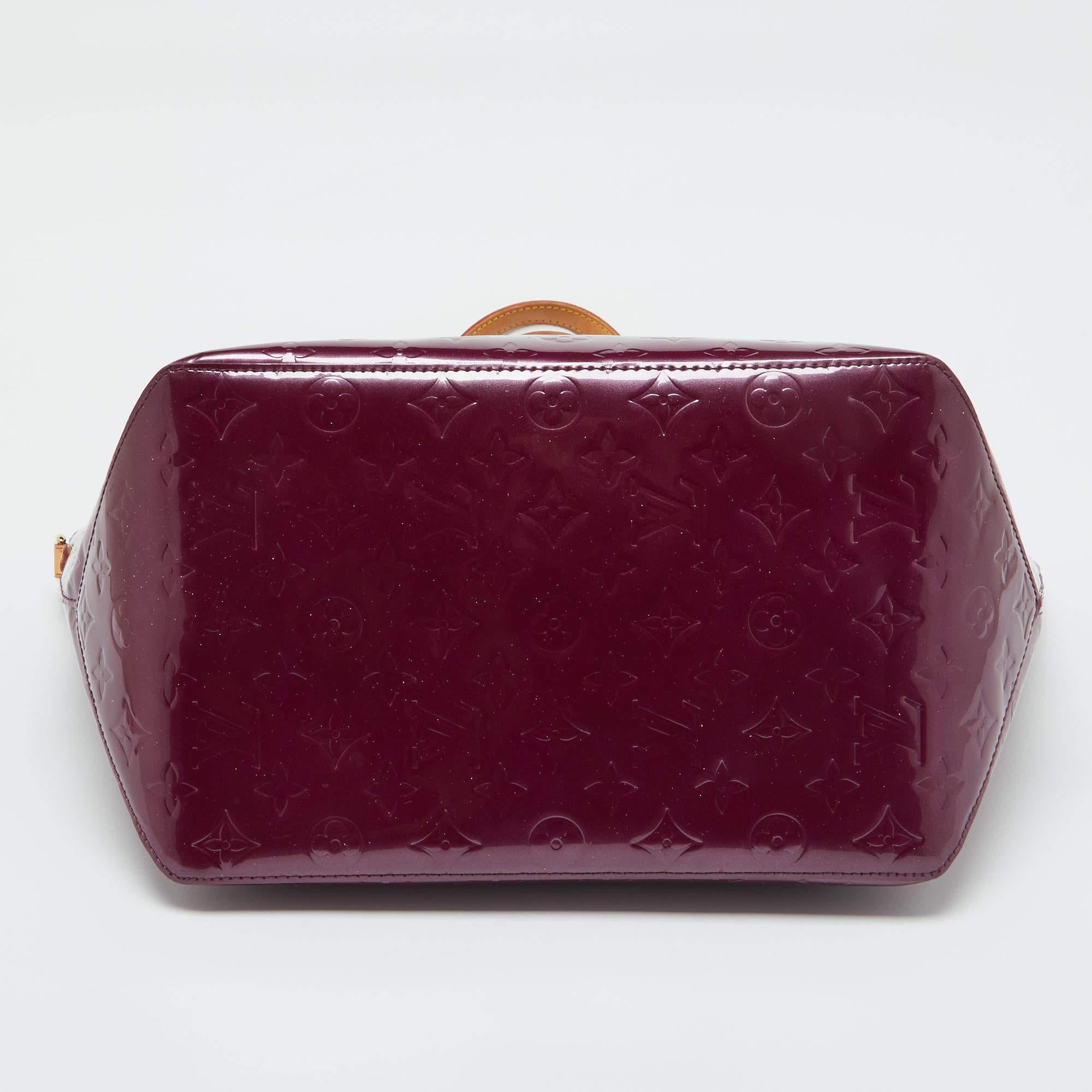Louis Vuitton Violette Monogram Vernis Bellevue GM Bag For Sale 1