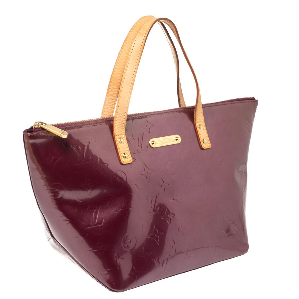 Brown Louis Vuitton Violette Monogram Vernis Bellevue PM Bag