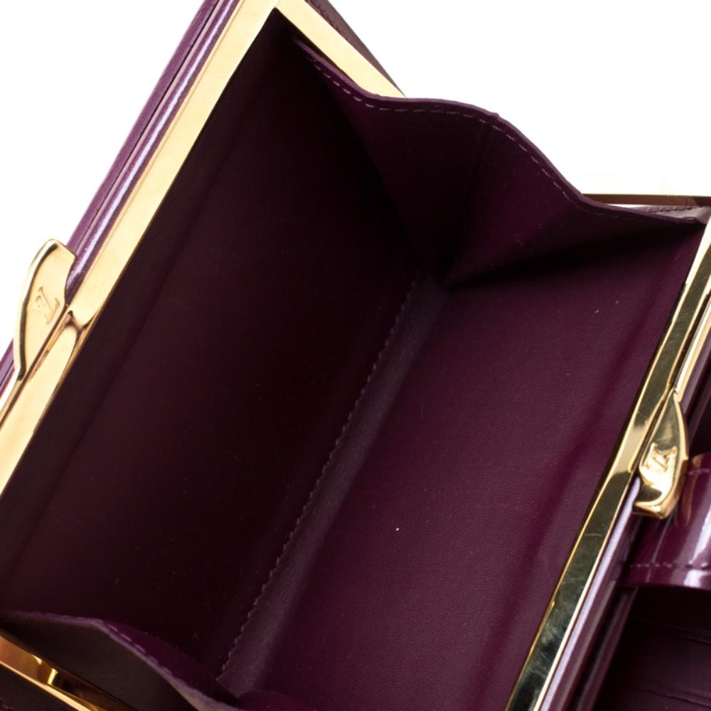 Louis Vuitton Violette Monogram Vernis Leather French Purse Wallet 3