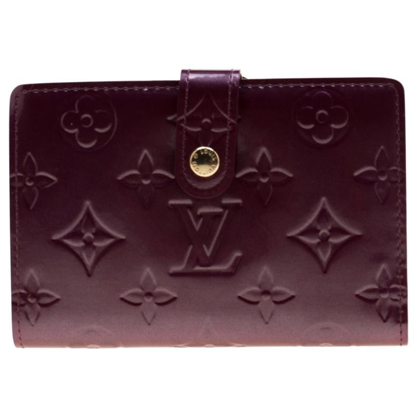 Louis Vuitton Violette Monogram Vernis Leather French Purse Wallet