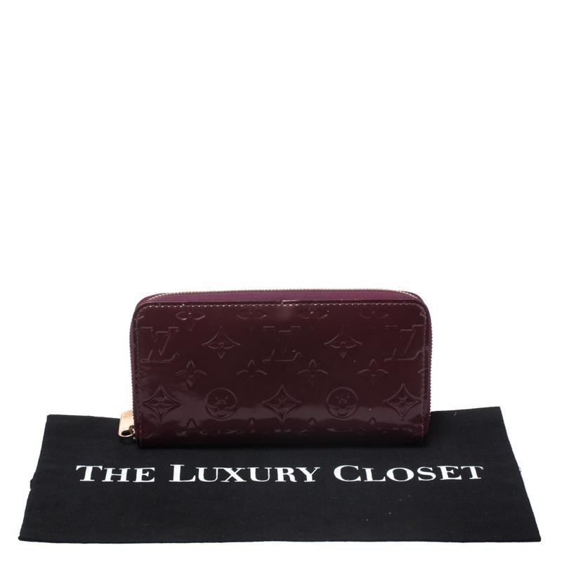 Louis Vuitton Violette Monogram Vernis Zippy Wallet 5