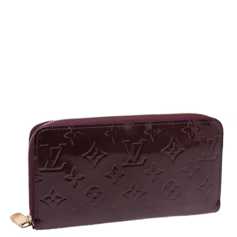 Louis Vuitton Violette Monogram Vernis Zippy Wallet 3