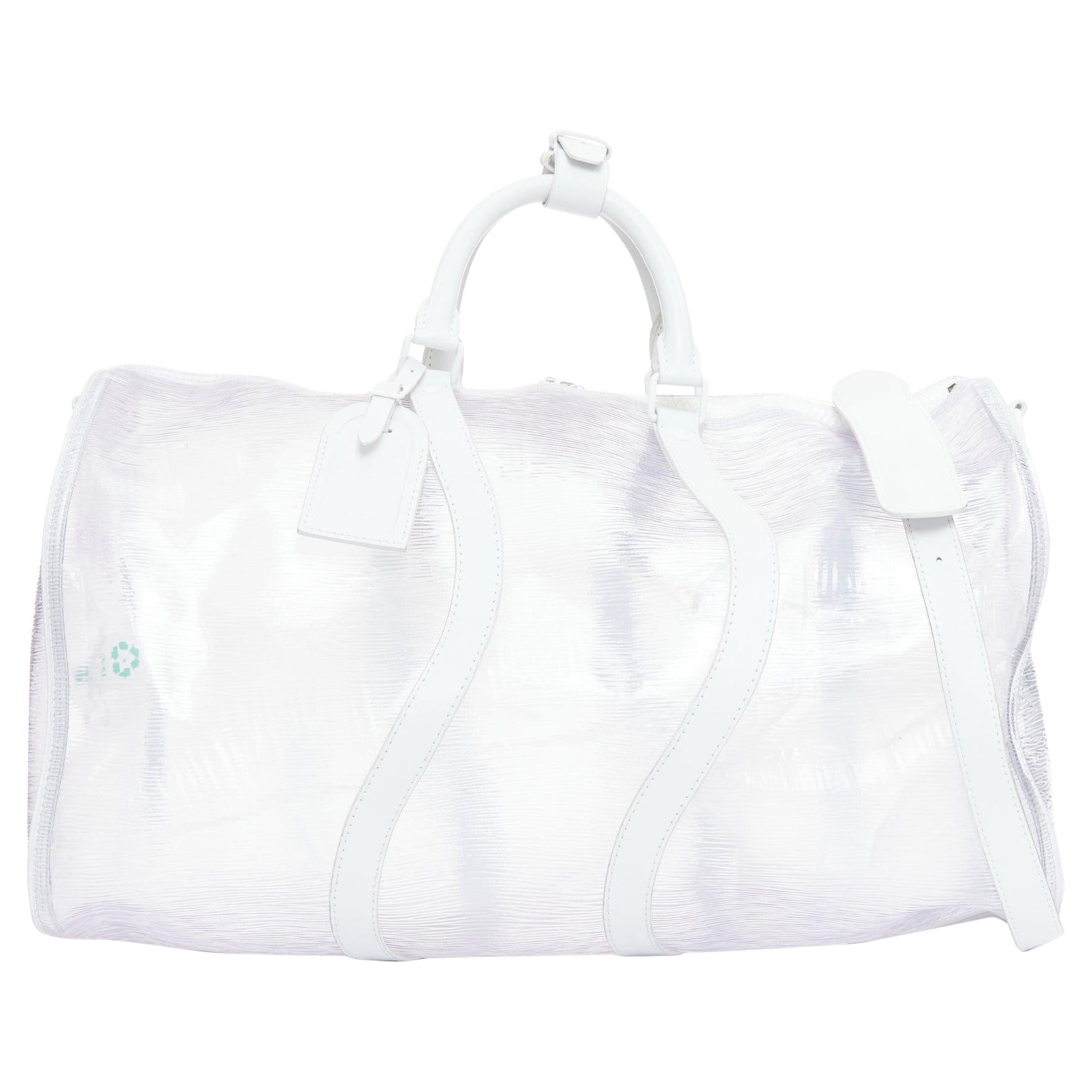 LOUIS VUITTON Virgil Abloh 2019 Keepall Bandouliere 50 epi trim borsa da viaggio in vendita