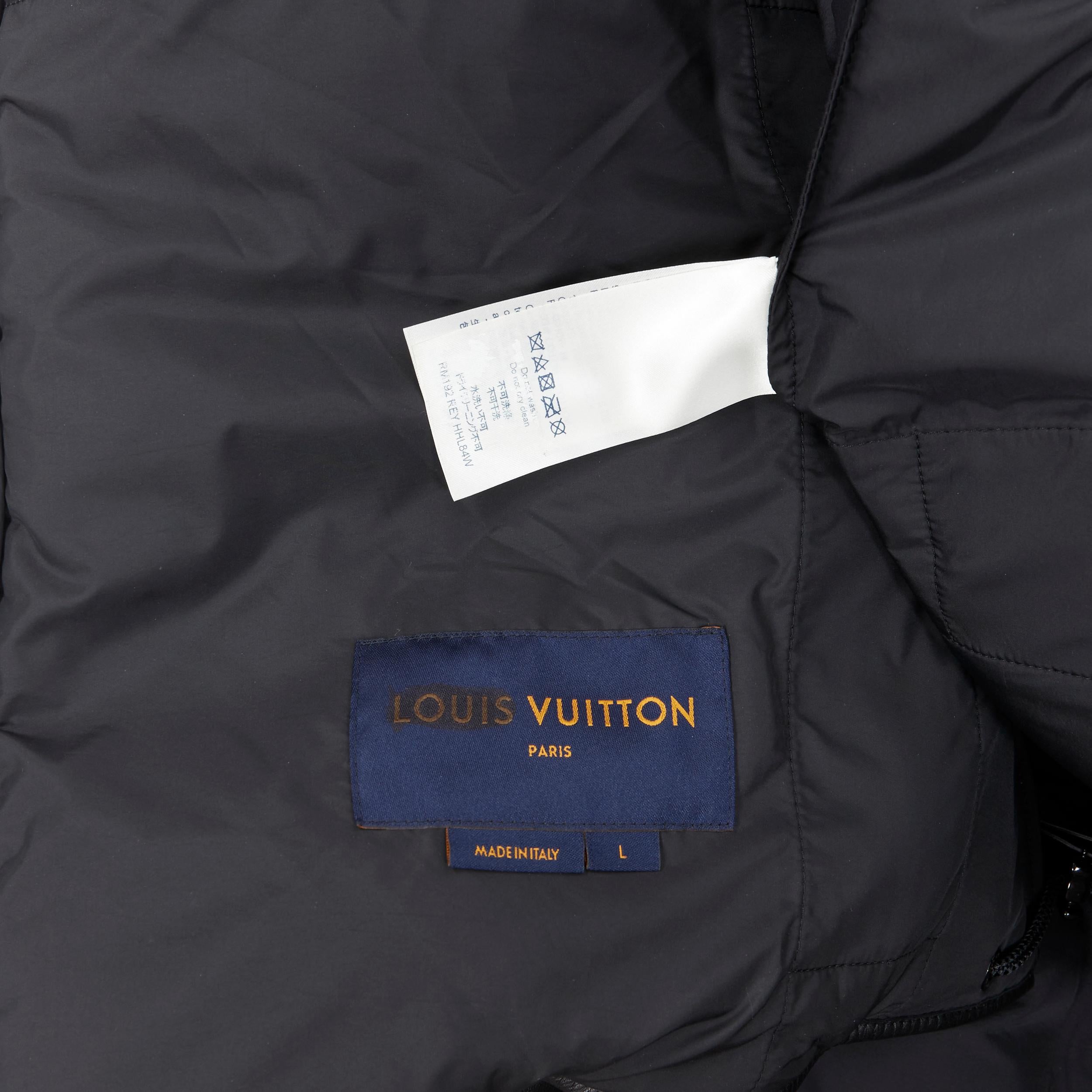 LOUIS VUITTON Virgil Abloh 2019 Runway Boyhood leather monogram puffer vest L 3