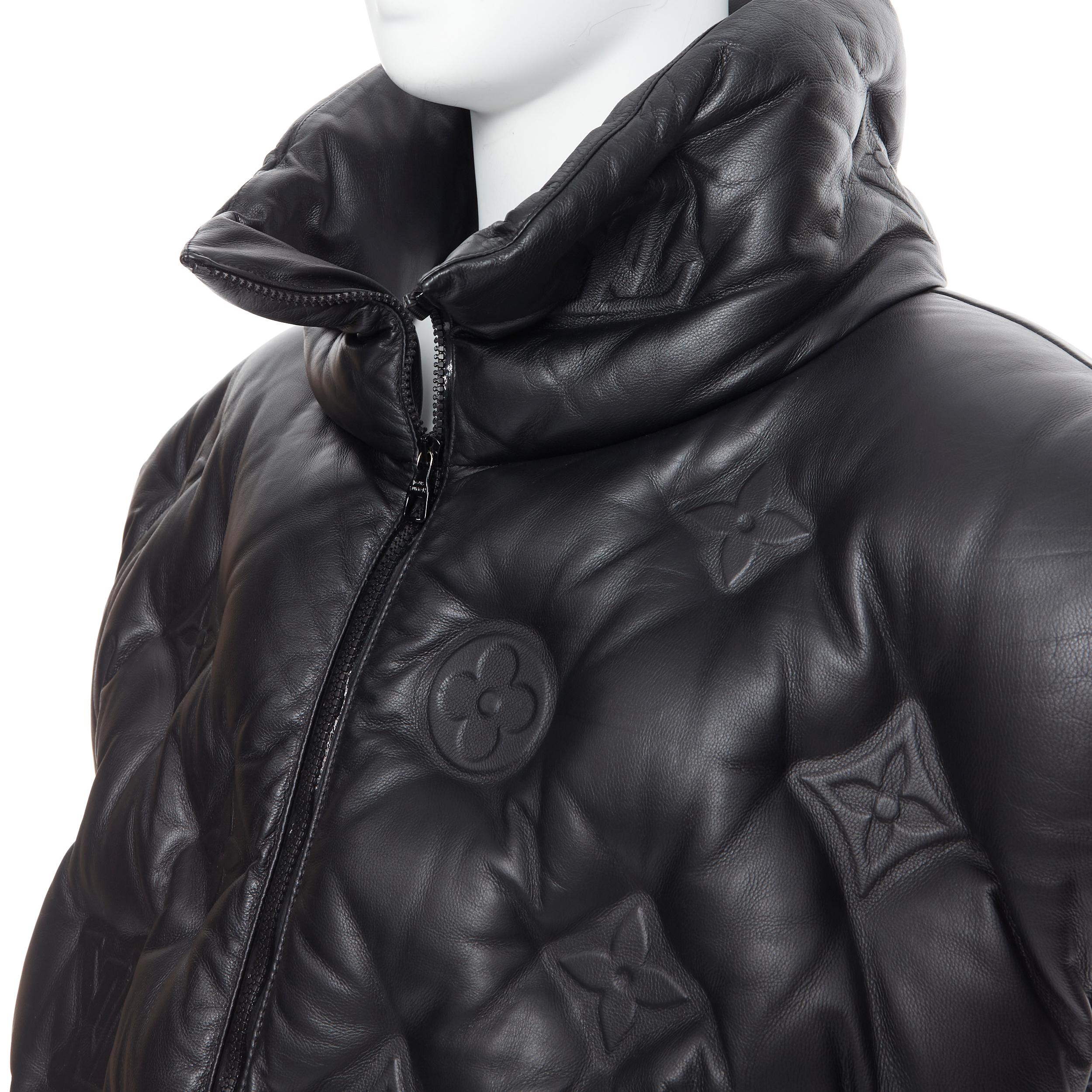 LOUIS VUITTON Virgil Abloh 2019 Runway Boyhood leather monogram puffer vest  L at 1stDibs