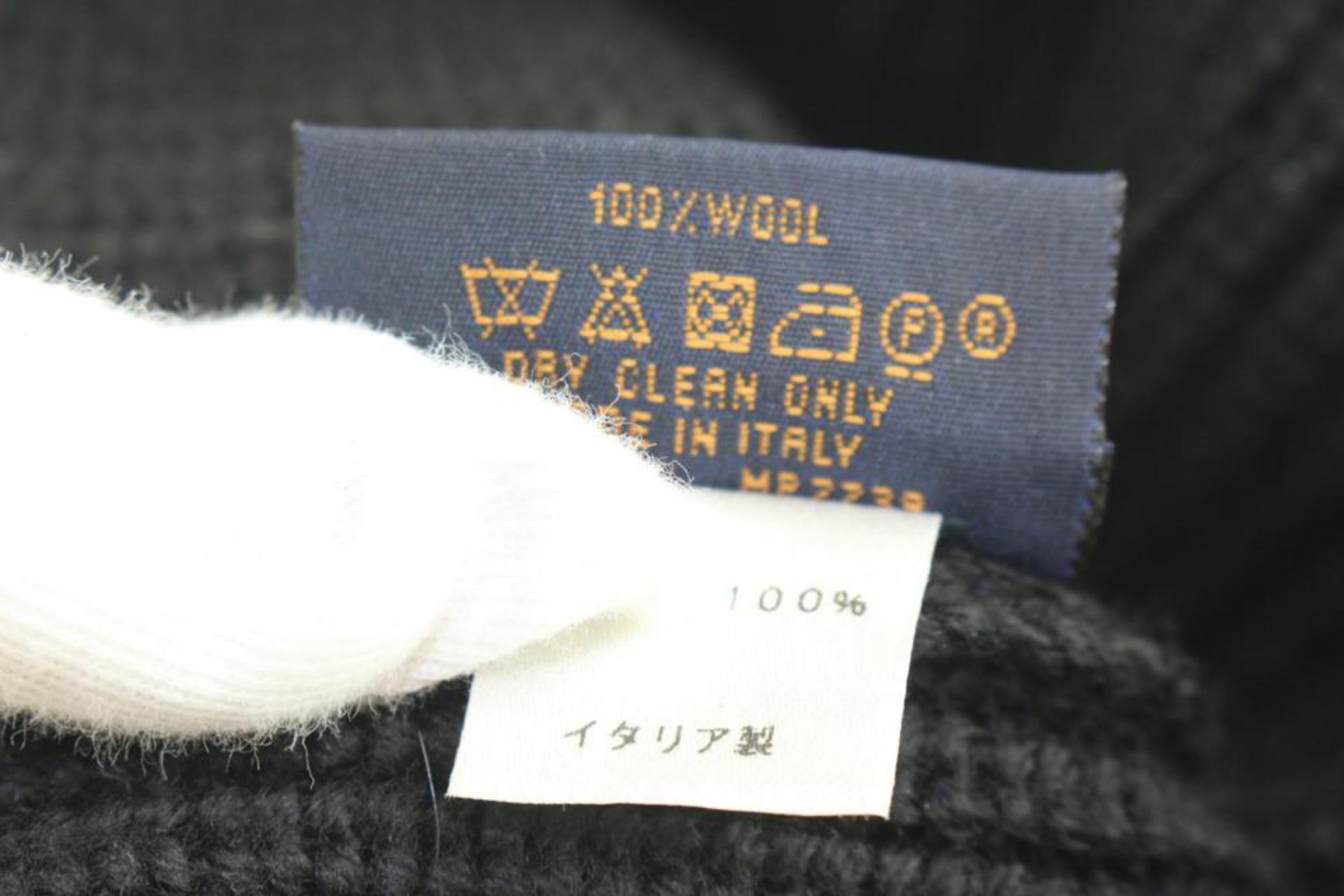 Louis Vuitton Virgil Abloh 2054 Black Yellow Knit Gravity Beanie Hat Cap 10lvl12 In Excellent Condition In Dix hills, NY