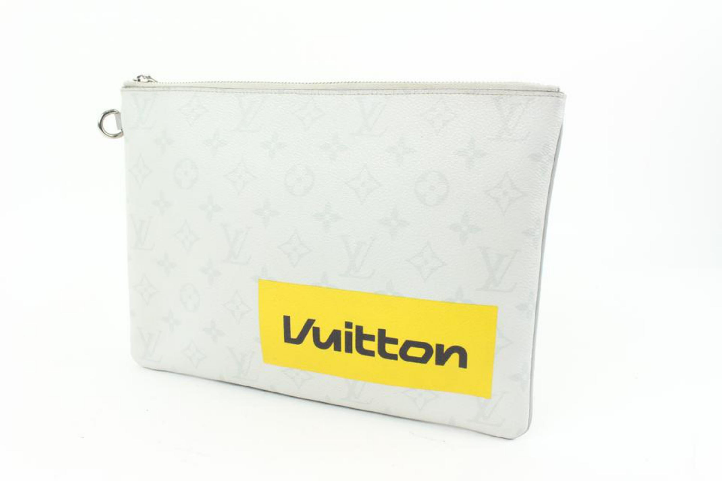 Louis Vuitton Virgil Abloh Arctic Monogram Zipped Pouch  GM Story 53lz414s
Date Code/Serial Number: RA2119
Made In: France
Measurements: Length:  11