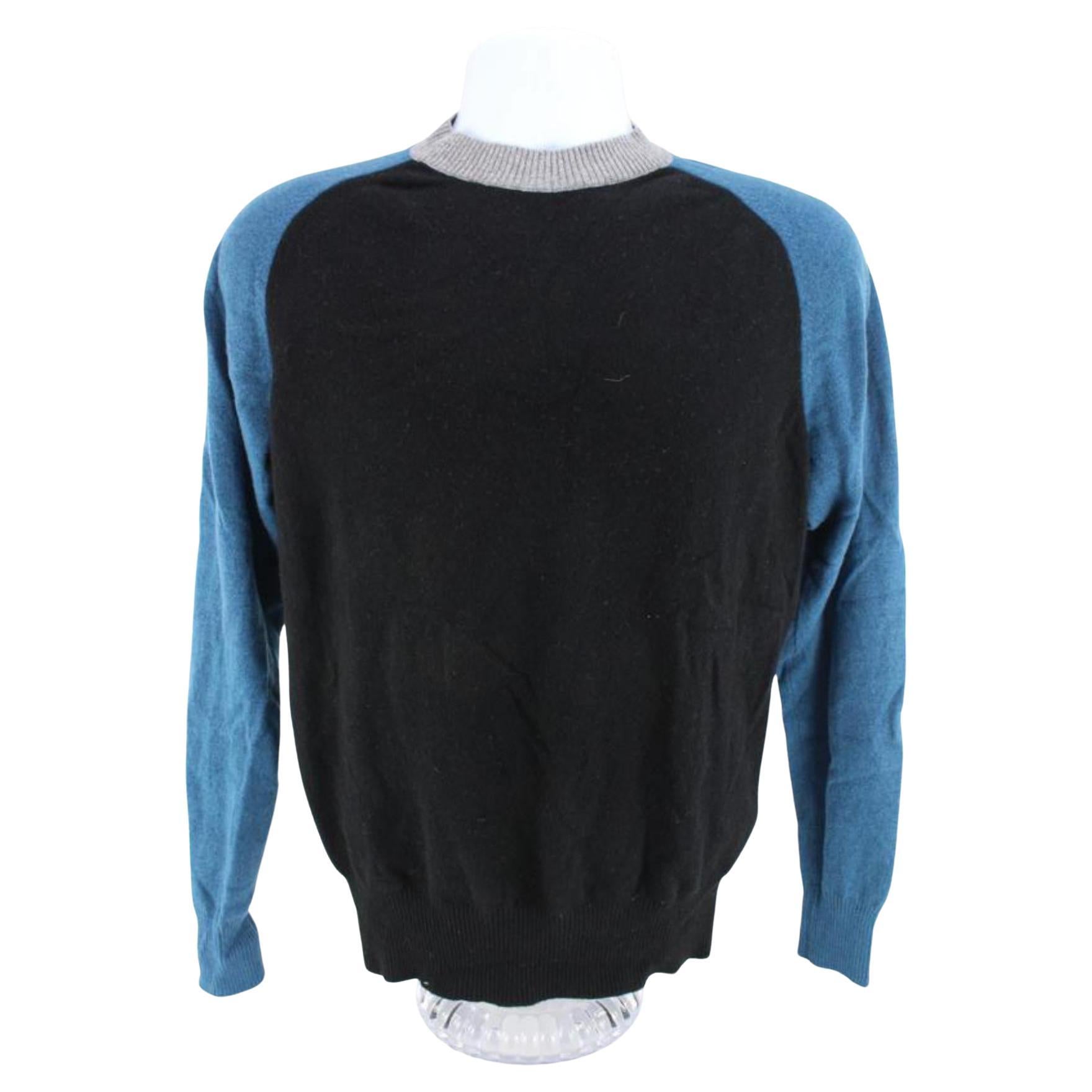 Louis Vuitton VIrgil Abloh Black x Blue Long Sleeve Sweater Shirt 3lz526s