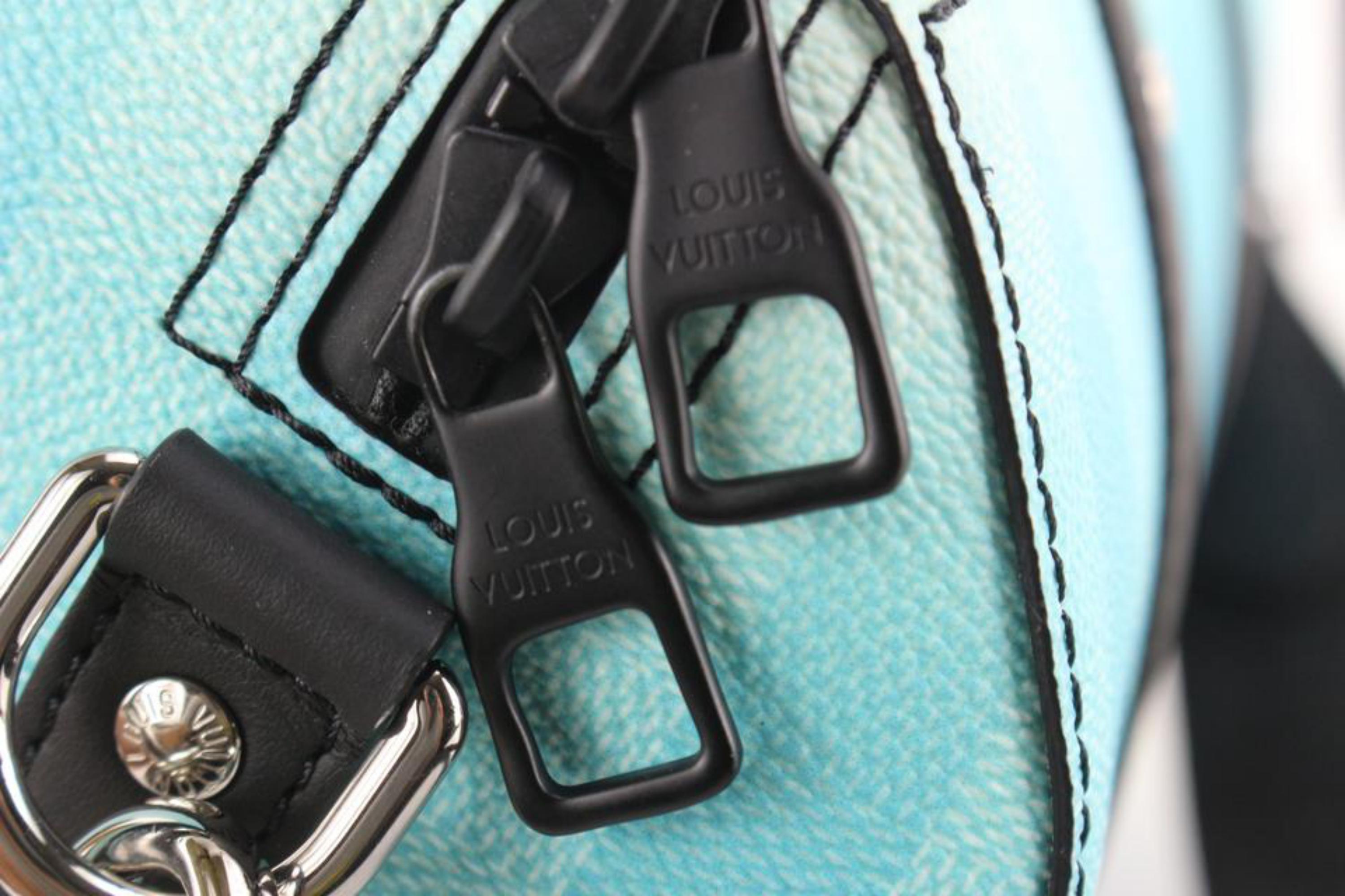 Louis Vuitton Virgil Abloh Blue Damier Gradient City Keepall XS 41lk811s In New Condition In Dix hills, NY