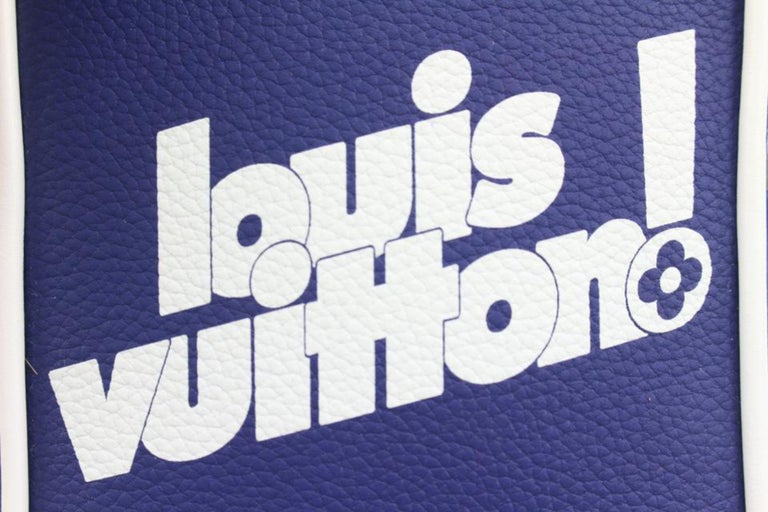 Louis Vuitton Virgil Abloh Blue Leather Danube PPM Crossbody Bag