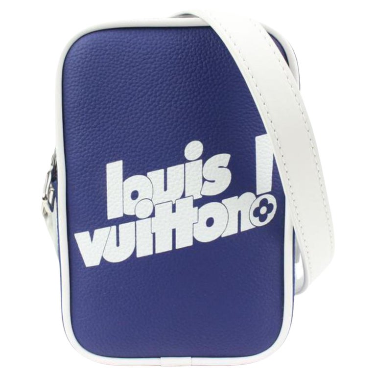 Louis Vuitton Virgil Abloh Blue Leather Danube PPM Crossbody Bag