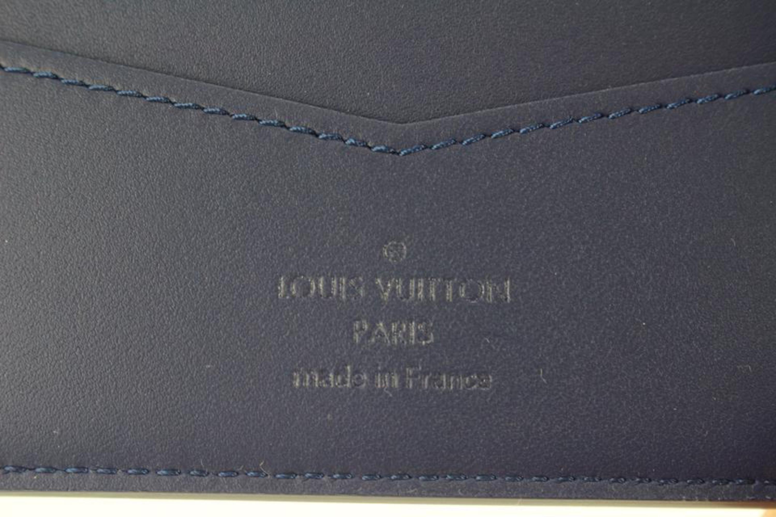 Louis Vuitton - Portefeuille mince Bandana bleu Virgil Abloh avec monogramme 76lk67s en vente 4