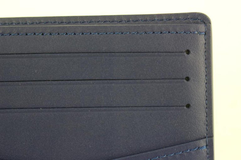 Louis Vuitton, Accessories, Vergil Abloh Louis Vuitton Blue Calf Leather  Bandanna Monogram Pocket Organizer