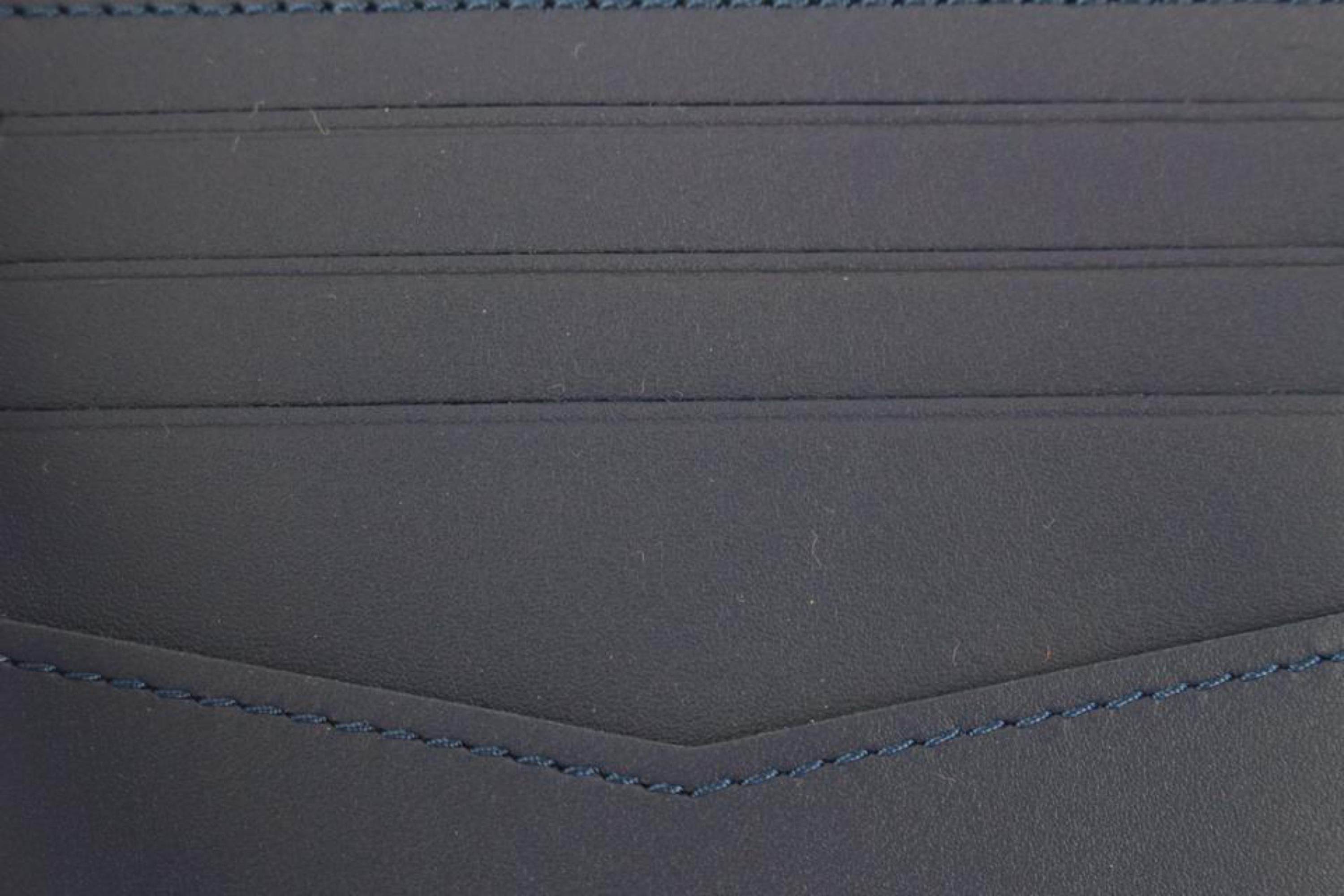 Bleu Louis Vuitton - Portefeuille mince Bandana bleu Virgil Abloh avec monogramme 76lk67s en vente