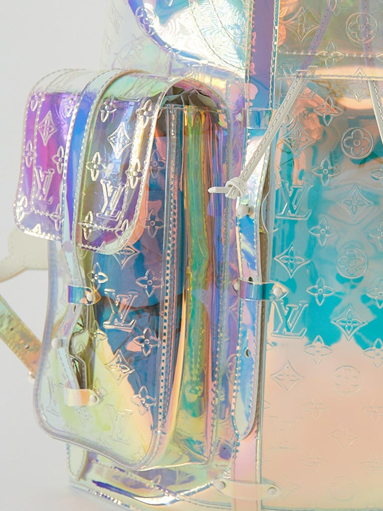 Louis Vuitton Vigil Abloh Iridescent Monogram Prism Christopher GM Backpack White Hardware, 2019 (Very Good)