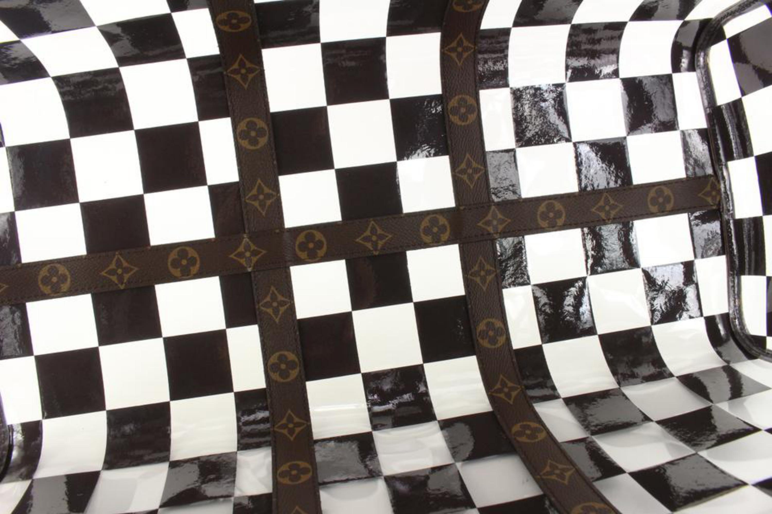 Louis Vuitton Virgil Abloh Clear Monogram Chess Keepall Bandouliere 50 52lk725s For Sale 2