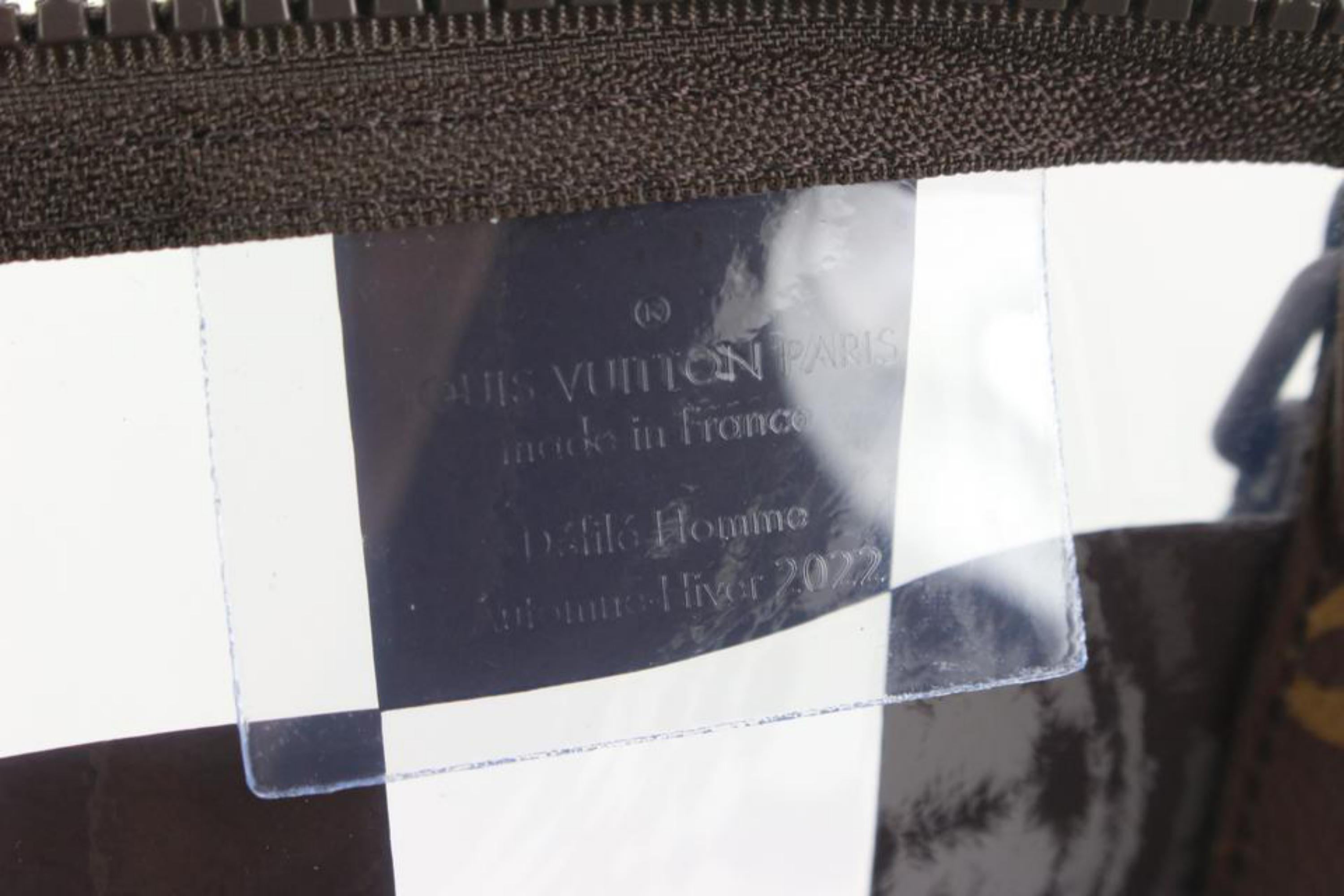 Women's Louis Vuitton Virgil Abloh Clear Monogram Chess Keepall Bandouliere 50 52lk725s For Sale
