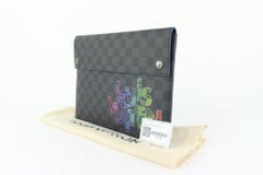 Louis Vuitton Virgil Abloh Damier Graphite Alpha Pochette GM Toiletry Pouch 99lv