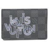 Pre-owned Louis Vuitton By Virgil Abloh Pocket Organizer Damier Graphite  Wallet W Tags In Gray