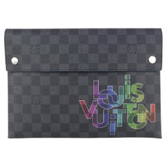 Vintage Louis Vuitton Virgil Abloh Damier Graphite Rainbow Pochette Alpha GM Toiletry 97