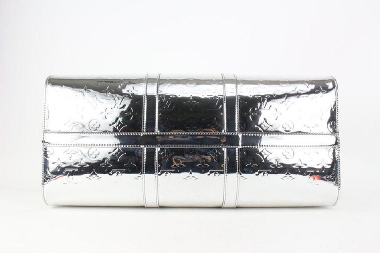 Louis Vuitton Virgil Abloh Silver Monogram Mirror Canvas Keepall Bandoulière 50 Silver Hardware, 2021 (Like New), Handbag