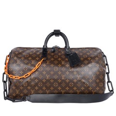 Louis Vuitton Virgil Abloh Monogram Chain Keepall Bandouliere 50 Duffle