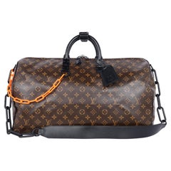 Used Louis Vuitton Virgil Abloh Monogram Chain Keepall Bandouliere 50 Duffle