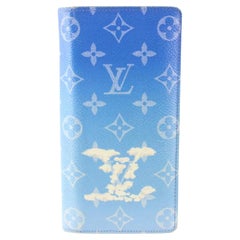 Lange Brieftasche von Louis Vuitton Virgil Abloh mit Monogramm Wolken Brazza 46lk77s