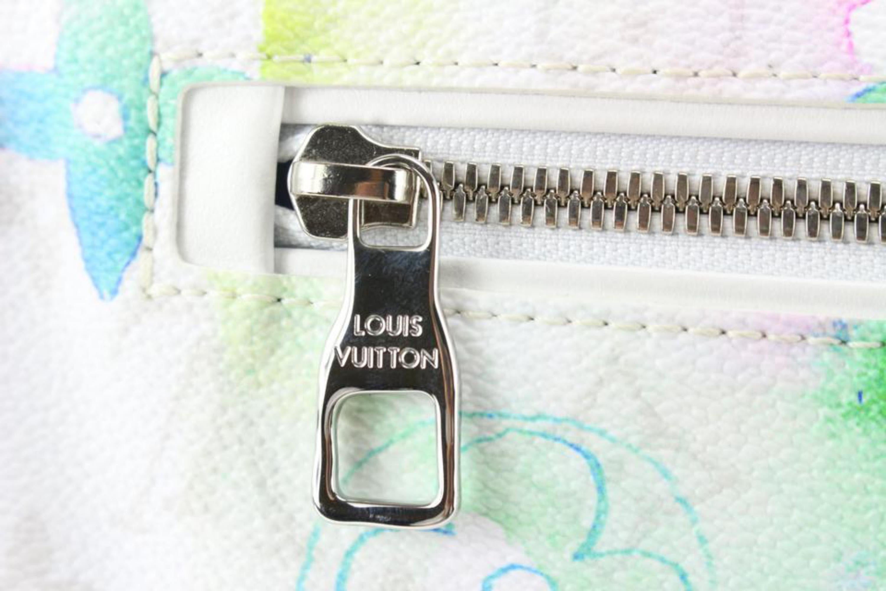 Women's Louis Vuitton Virgil Abloh Monogram Watercolor Discovery Bumbag Waist Bag 91lz62