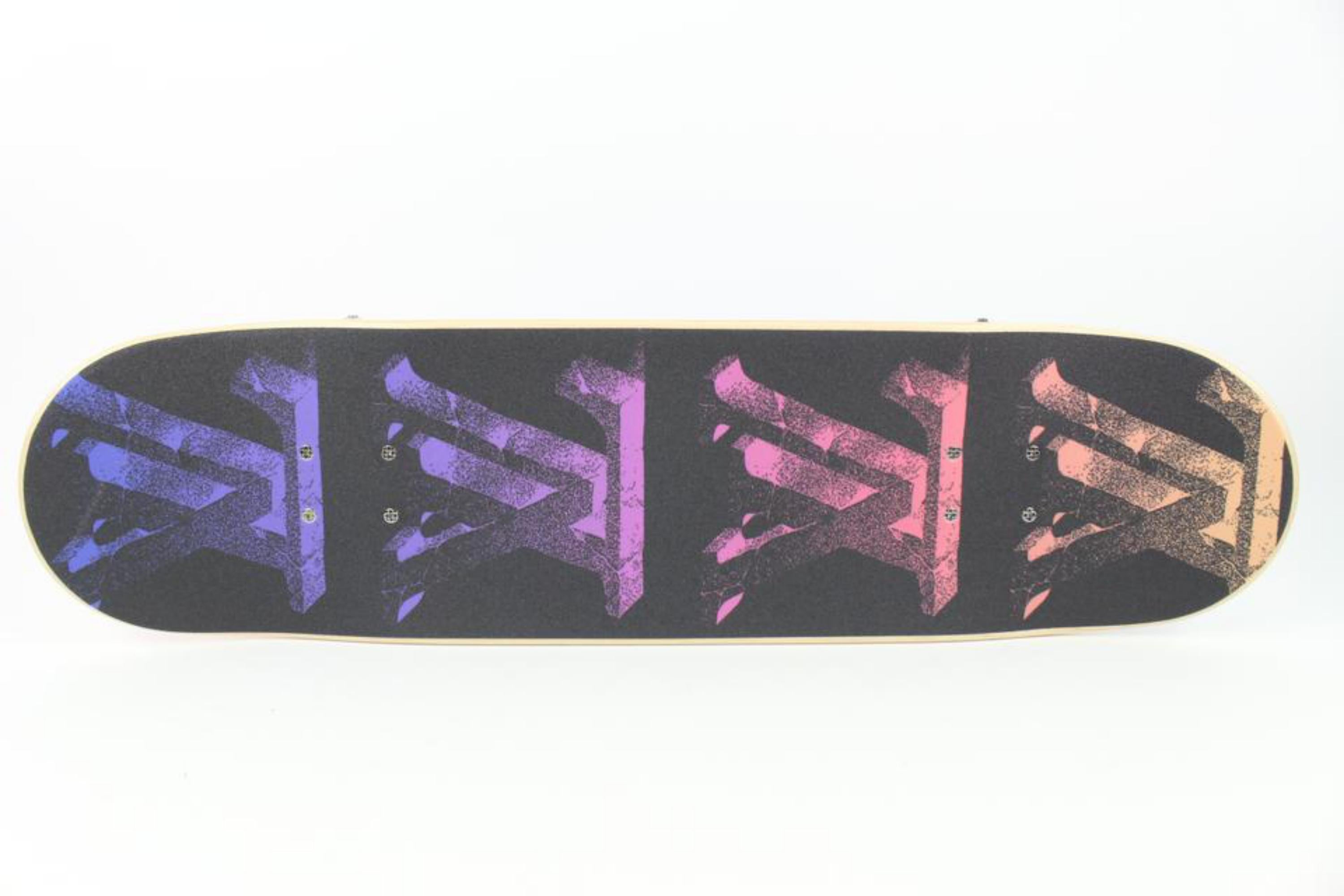 Louis Vuitton Virgil Abloh Neon LV Monogram Skateboard 118lv26 For Sale 4