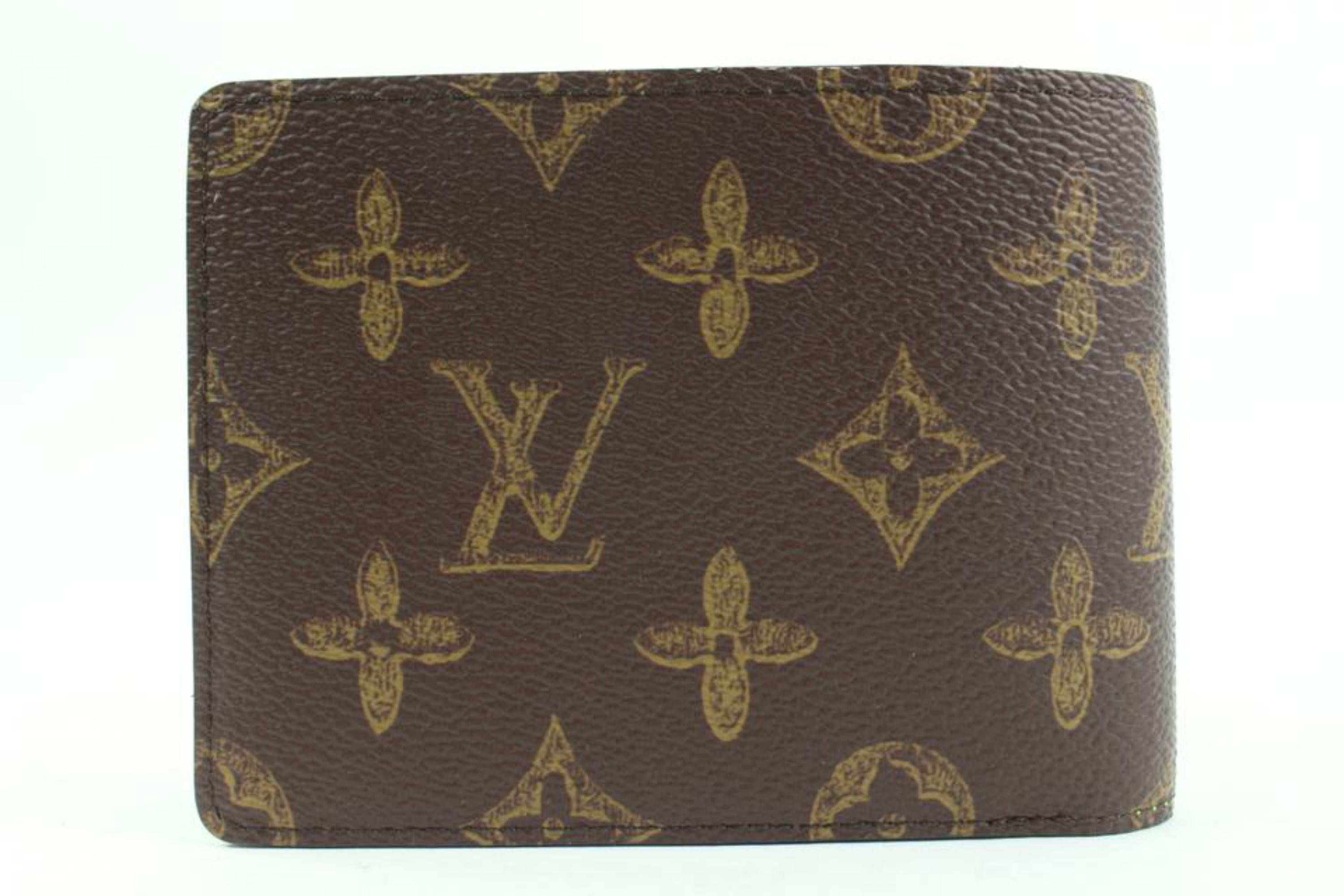 Louis Vuitton Virgil Abloh Neon Monogram Trunk L'oeil Multiple Wallet Men's 12lk In New Condition In Dix hills, NY