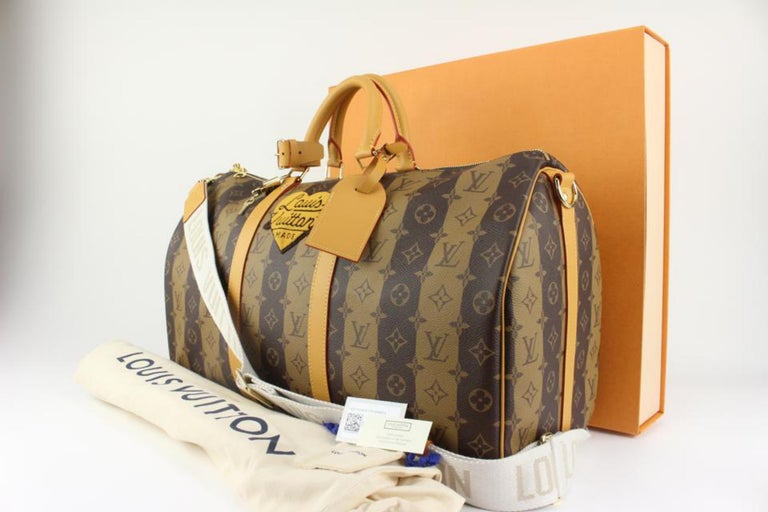 Louis Vuitton by Virgil Abloh & Nigo Keepall 50 Travel Bag Giant  Reverse Canvas