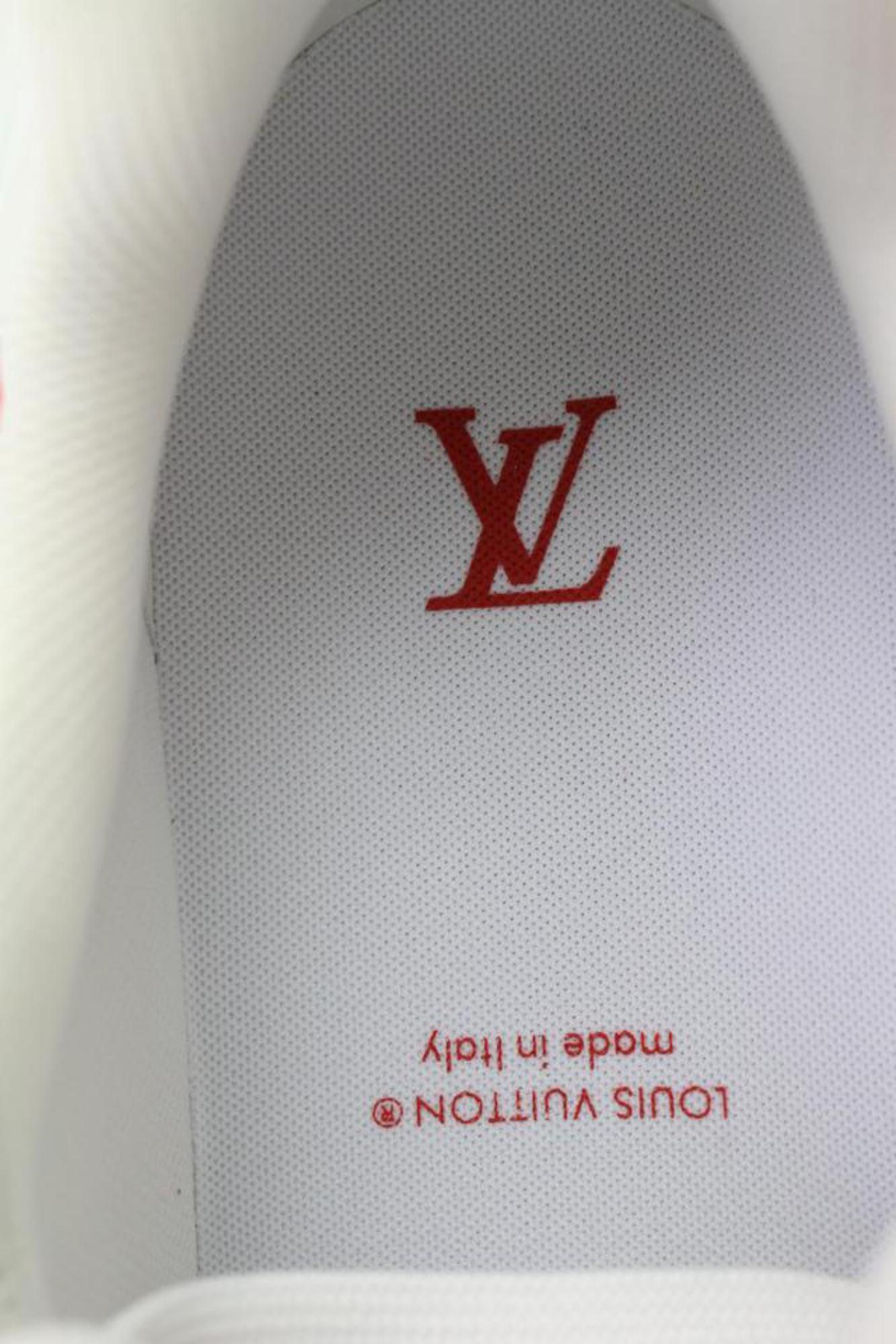 Louis Vuitton Virgil Abloh Nigo US Men's 10 White Red LV2 Made Heart Trainer 121 For Sale 7