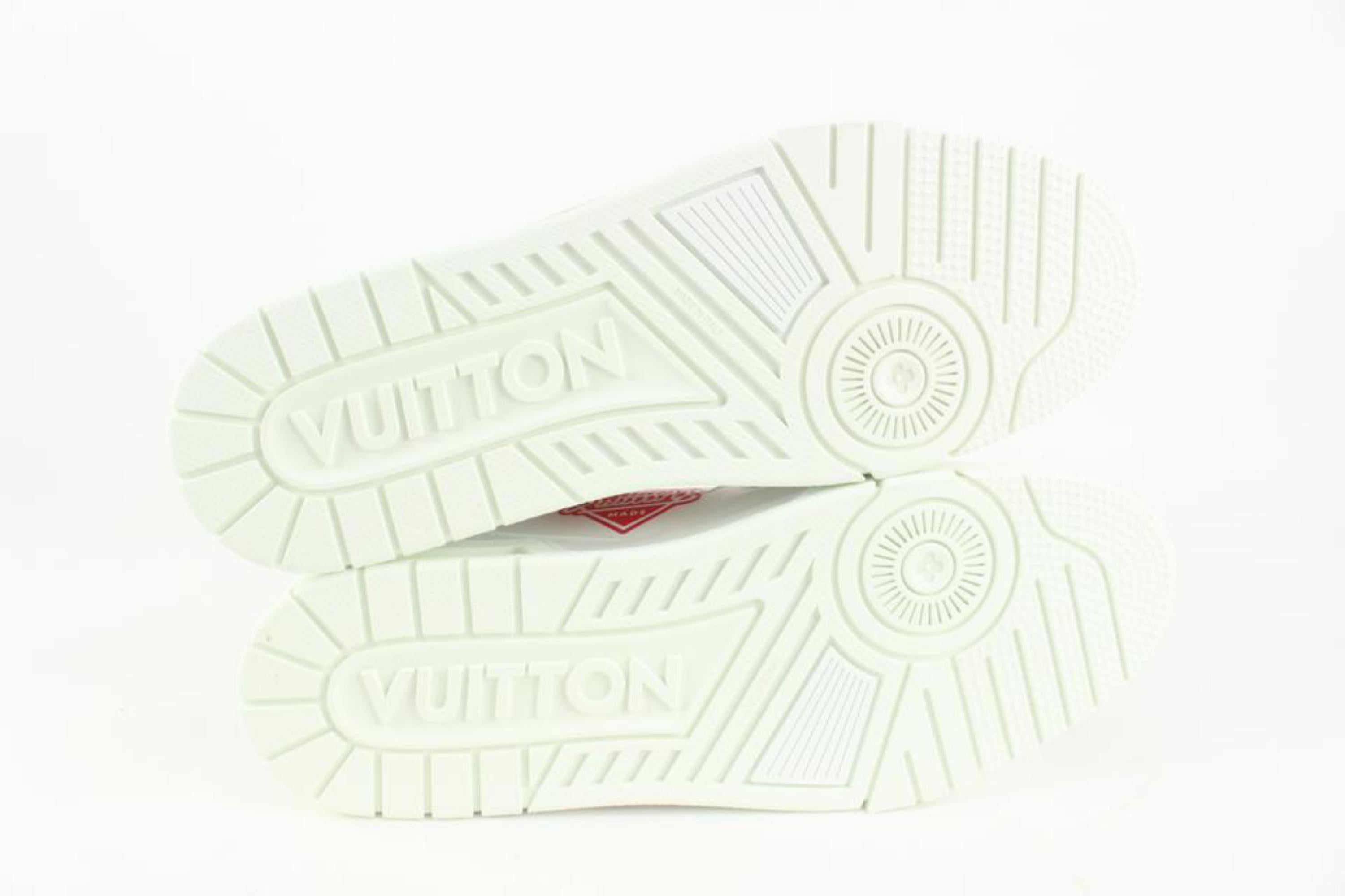 Louis Vuitton Virgil Abloh Nigo US Men's 10 White Red LV2 Made Heart Trainer 121 For Sale 5