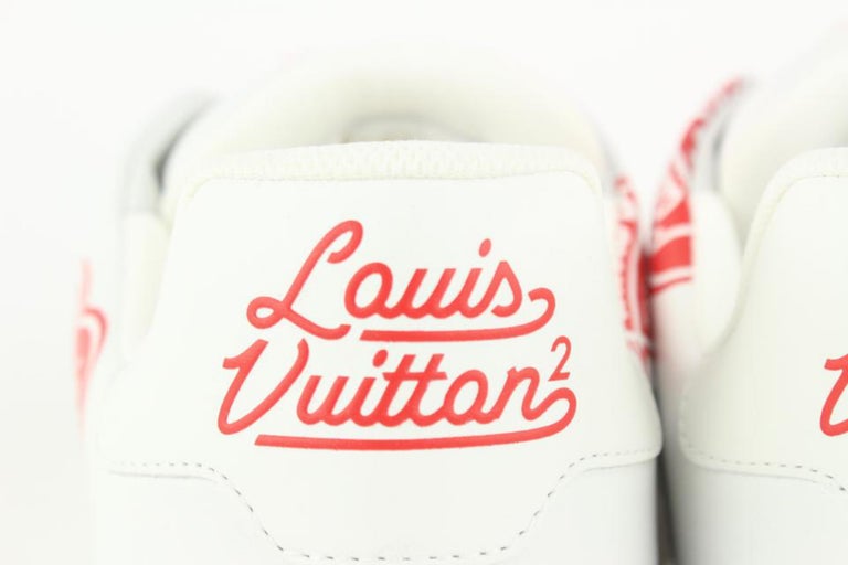 Louis Vuitton Virgil Abloh Nigo LV size 10 White Red LV2 Made