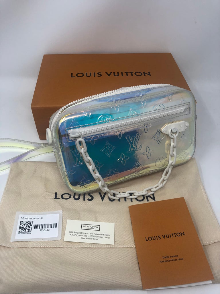 Louis Vuitton Virgil Pochette Volga Hand Bag M55261 Prism Monogram Auth LV  New