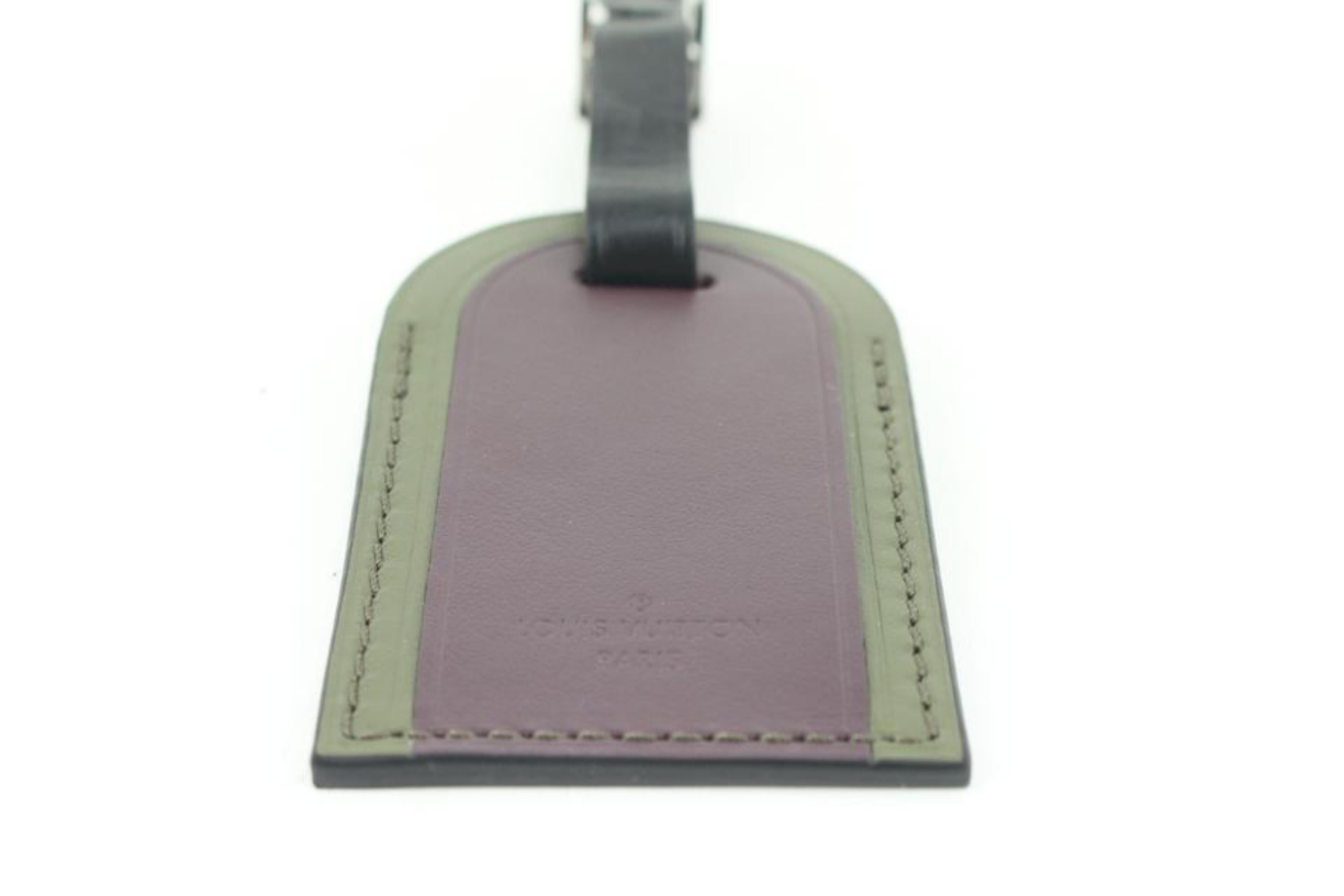 Louis Vuitton Virgil Abloh Purple Black Green Patchwork Luggage Tag Charm 1lv222 For Sale 6