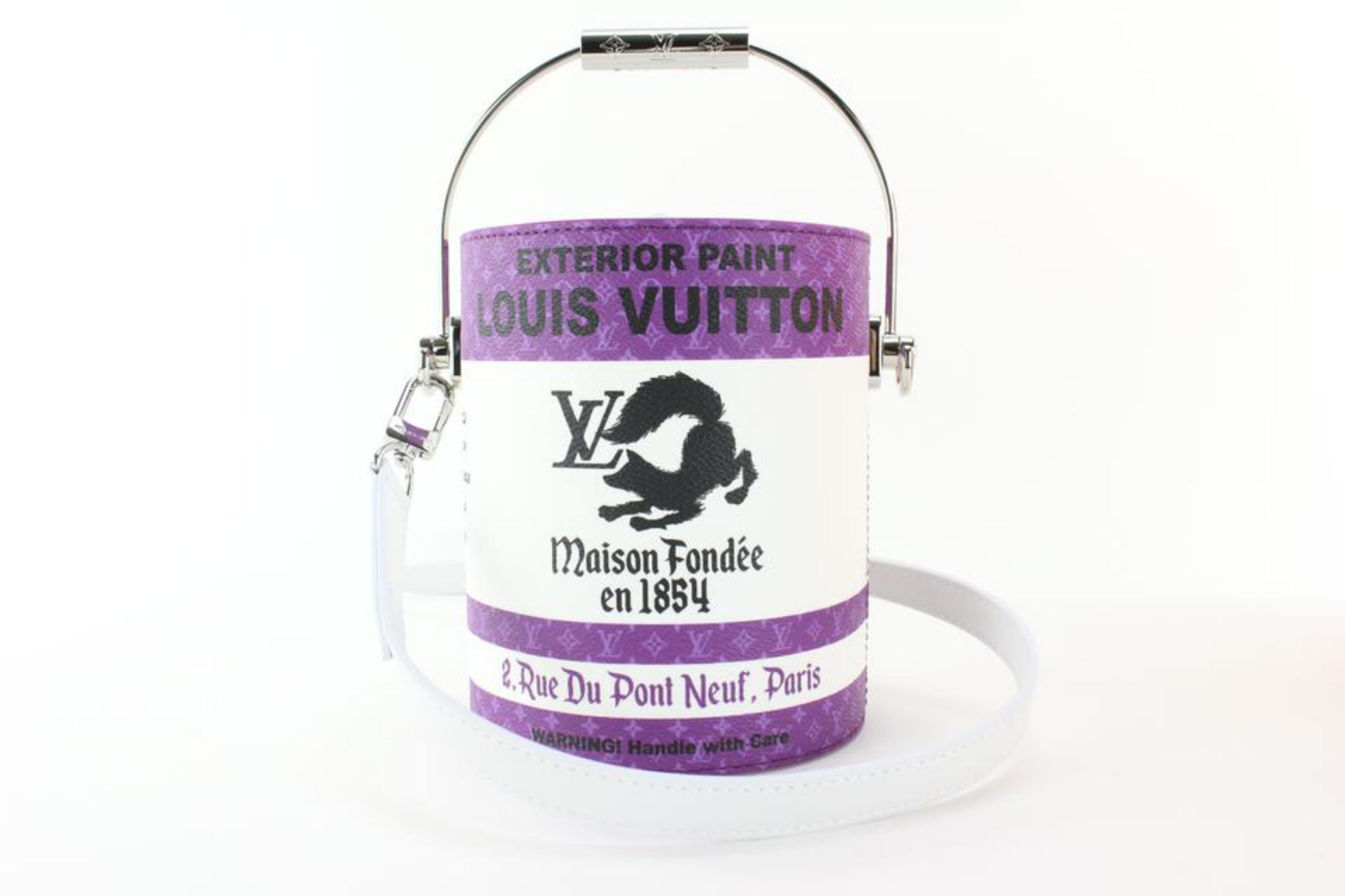 Louis Vuitton Virgil Abloh Purple Monogram Paint Can 8LVJ1027 For Sale 8