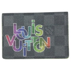 Louis Vuitton Virgil Abloh Rainbow  Damier Graphite Pocket Organizer Card 92lv74