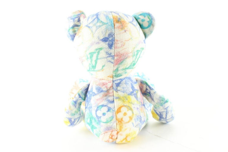New Louis Vuitton For UNICEF DouDou Mini Teddy Bear Watercolors Print W/  Box