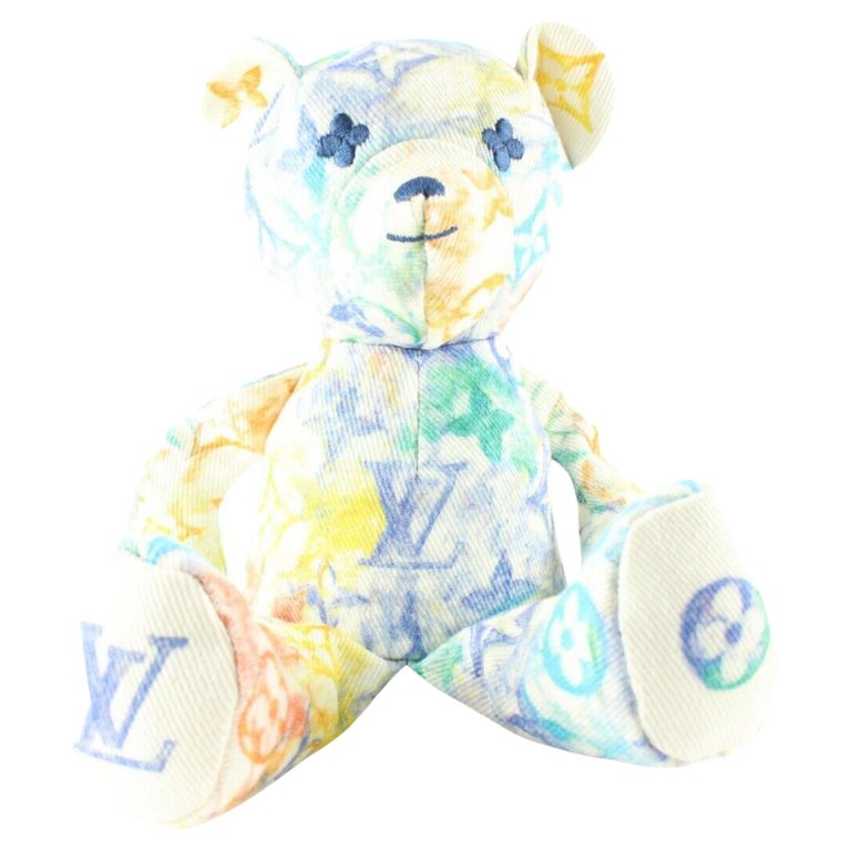 LOUIS VUITTON Velvet Calfskin Monogram DouDou Teddy Bear Natural |  FASHIONPHILE