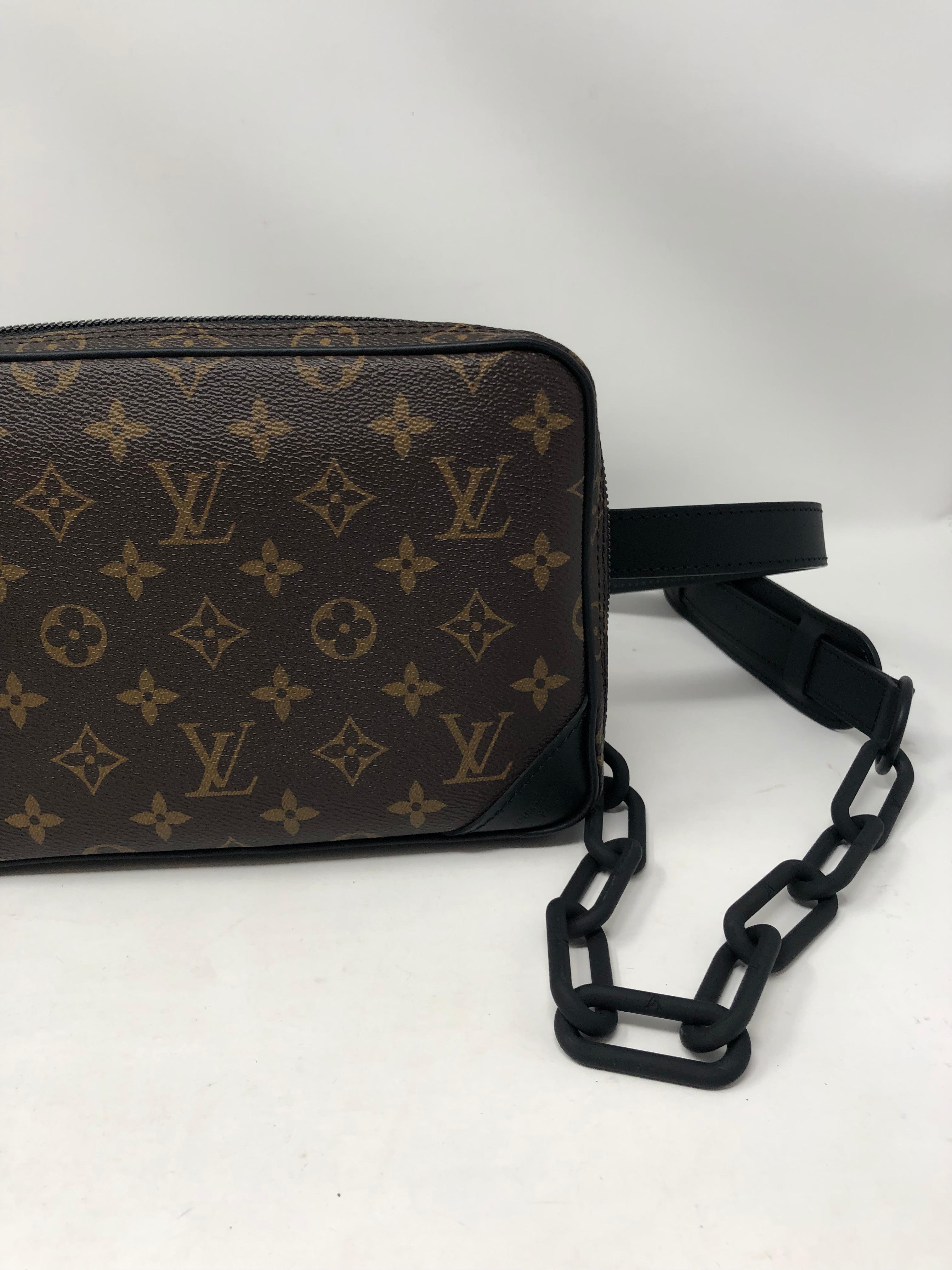 Louis Vuitton Monogram Utility Front Bag by Virgil Abloh. Crossbody Bag and or used as belt bag designed by Off-White founder Virgil Abloh. From his first collection as Creative director. Combining street style and classic monogram from the house