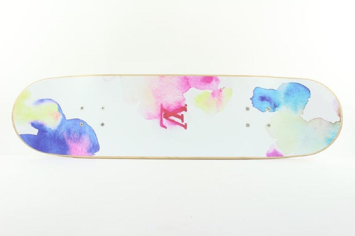 louis vuitton watercolor skateboard