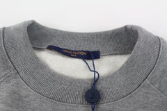Louis Vuitton Virgil Abloh x Nigo Men's M Grey LV2 Printed Heart Sweatshirt 121l